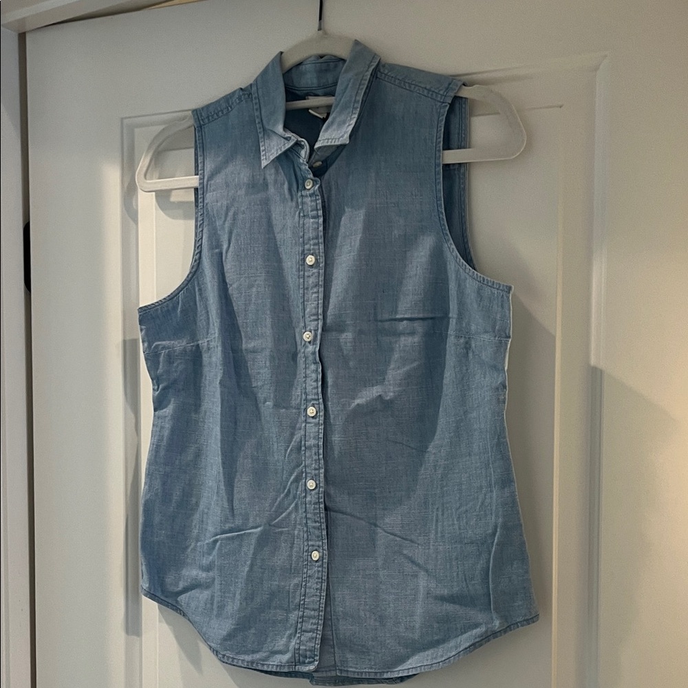 J. Crew Light Blue Sleeveless Top
